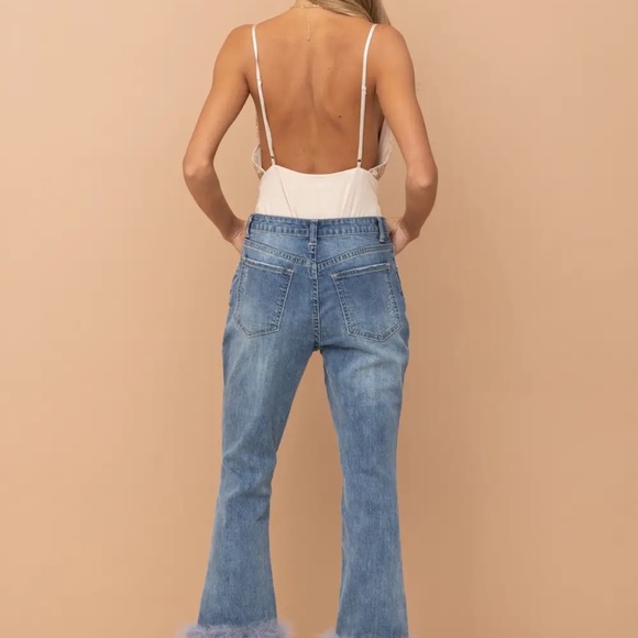 Deep V Champagne Sequin Cami Bodysuit - Picture 5 of 7